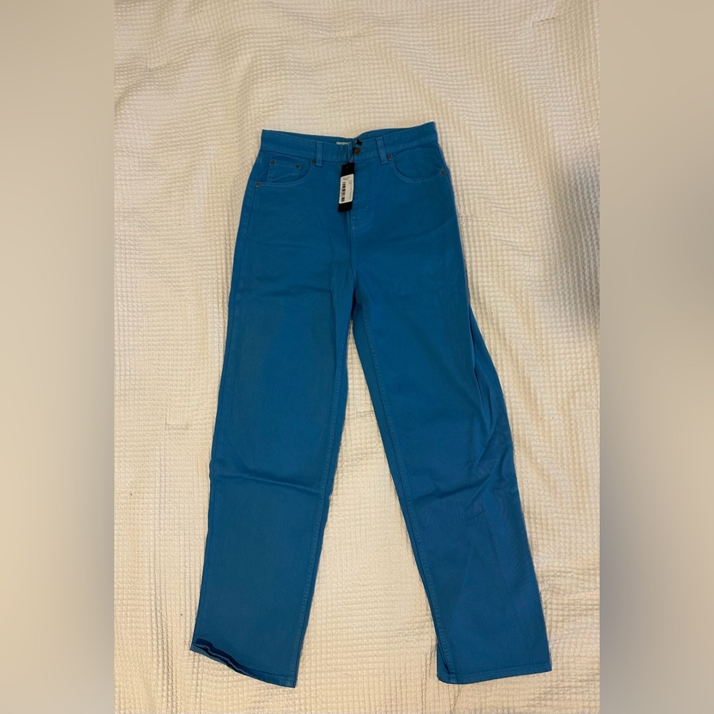Motel Rocks Blue Straight-Leg Jeans